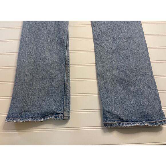 American Eagle 90s Bootcut Stretch Front Slit Jeans Denim - Size Women 00 - Picture 10 of 12